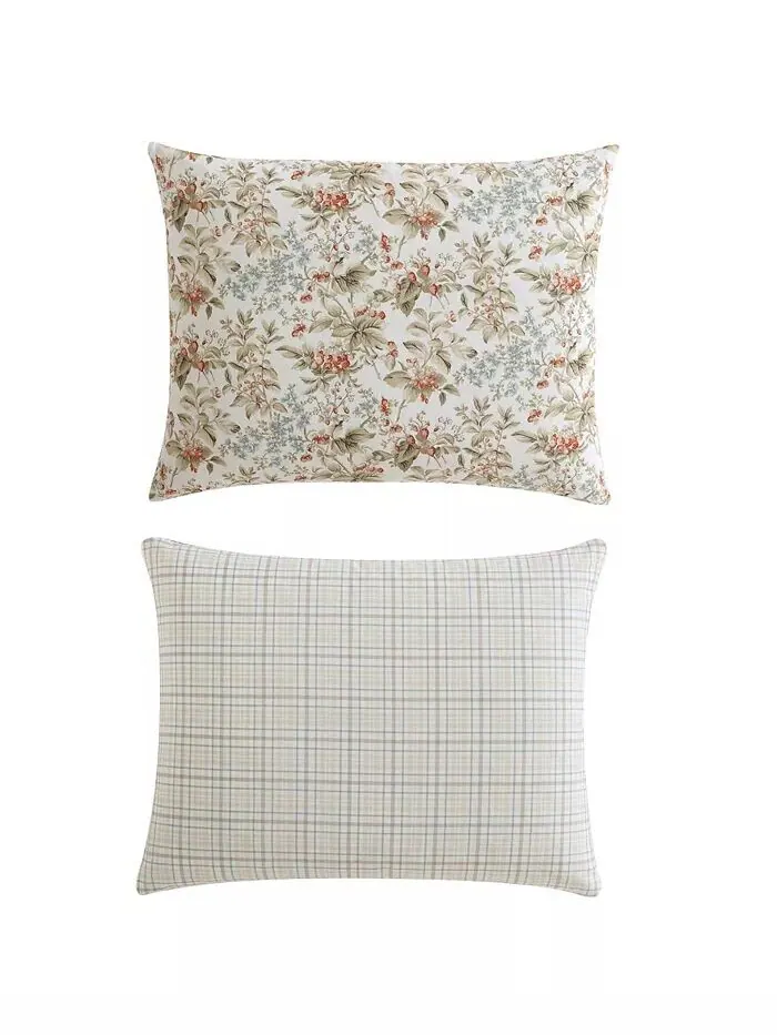 Двусторонний комплект из 2 хлопковых одеял с цветочным принтом Bramble, Twin Laura Ashley — изображение 2 из 9