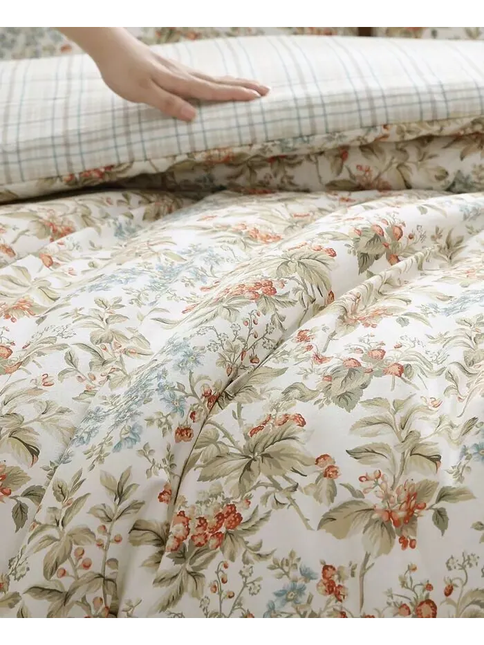 Двусторонний комплект из 2 хлопковых одеял с цветочным принтом Bramble, Twin Laura Ashley — изображение 5 из 9