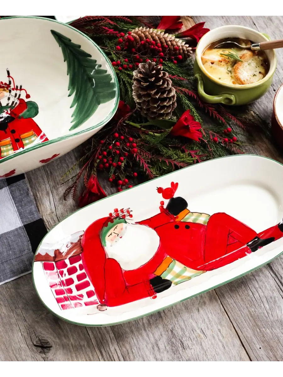 Овальное блюдо "Старый Святой Николай" VIETRI, цвет handpainted — изображение 2 из 3