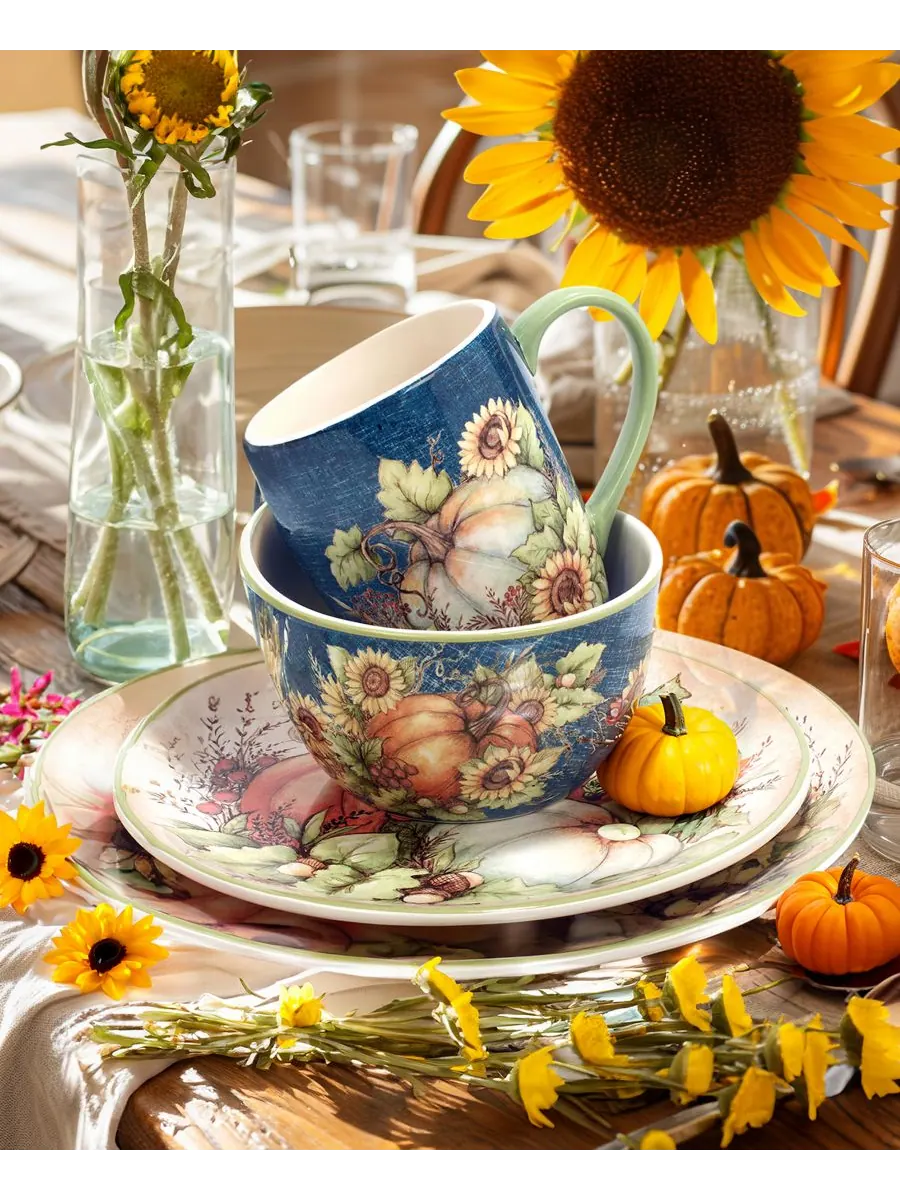 Столовый сервиз Autumn Breeze, 16 предметов, на 4 персоны Certified International, цвет micscellan — изображение 4 из 5