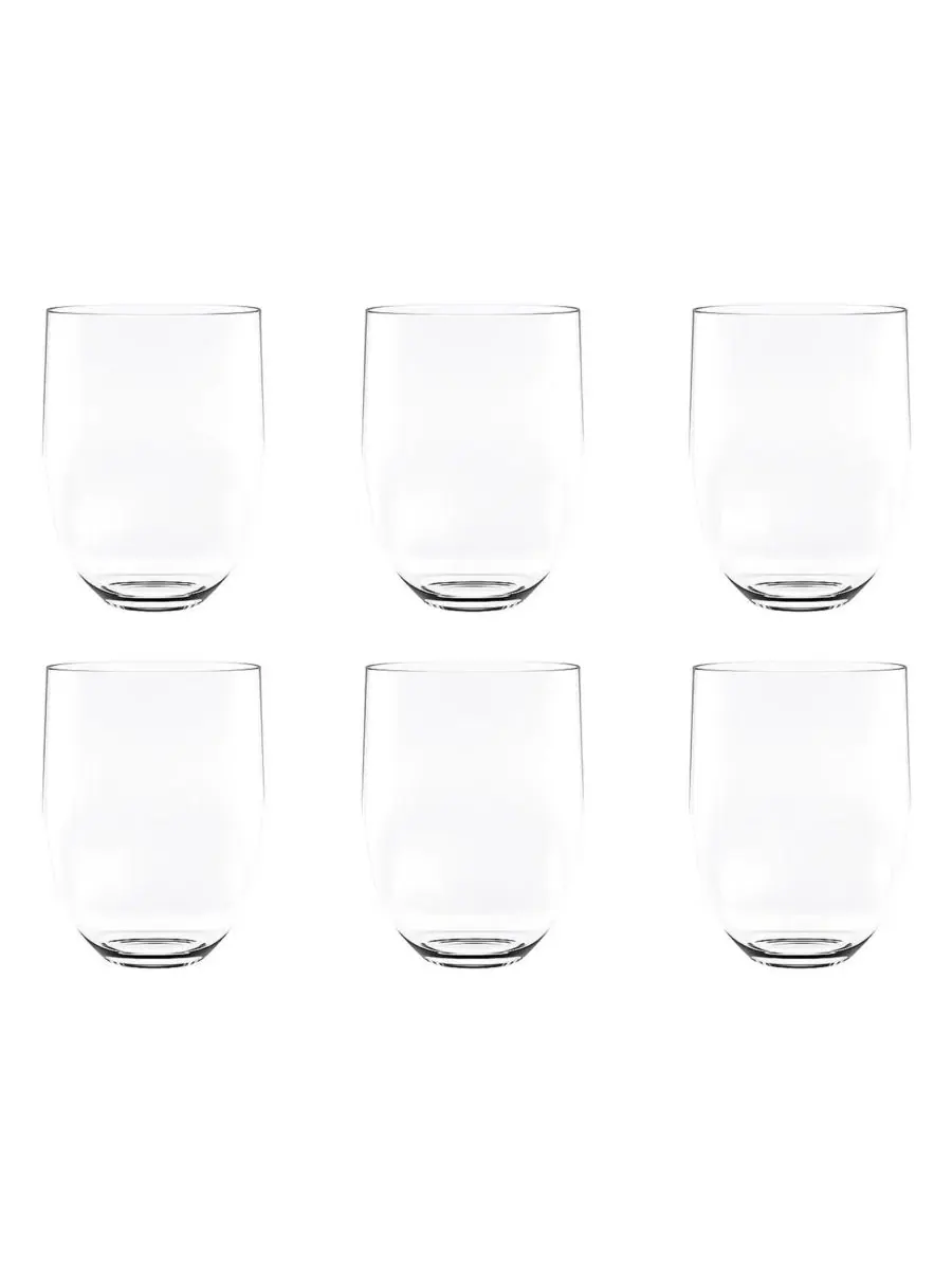Набор из 6 стаканов для вина без ножки, акриловые, Quatro Abode Homewares