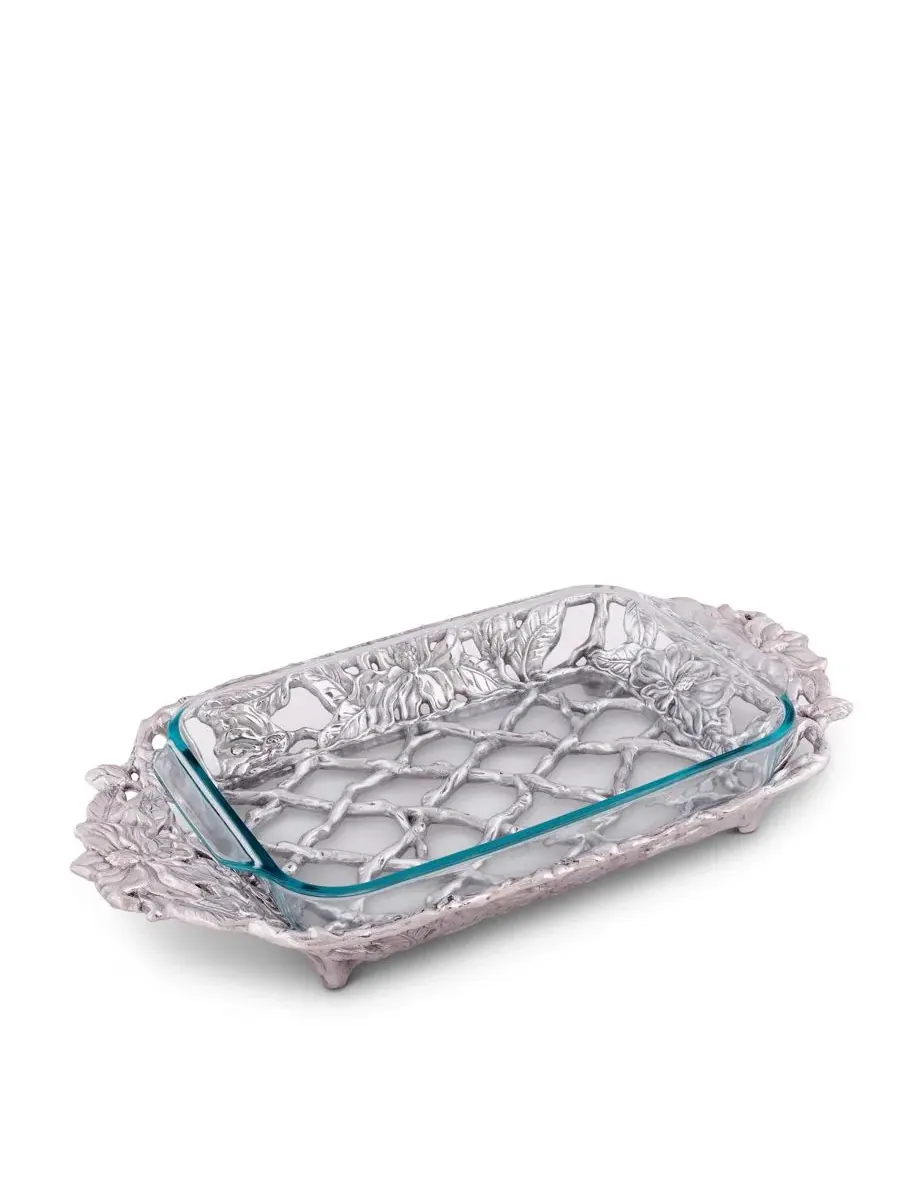 Подставка для формы Pyrex с узором магнолия Arthur Court, W/Pyrex