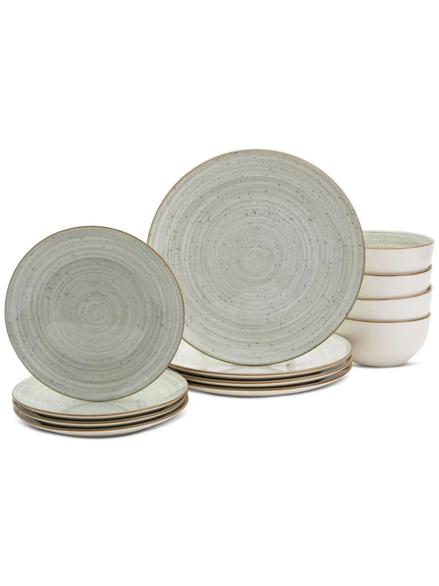 Набор посуды Speckled Sage из 12 предметов, на 4 персоны, Haven, цвет sage speckled — без цвета