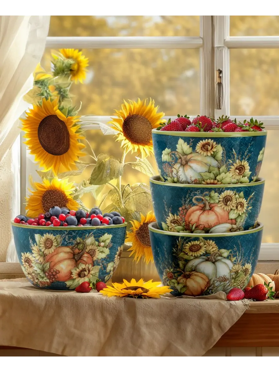 Набор из 4 стаканчиков для мороженого Autumn Breeze Certified International, цвет micscellan — изображение 3 из 3