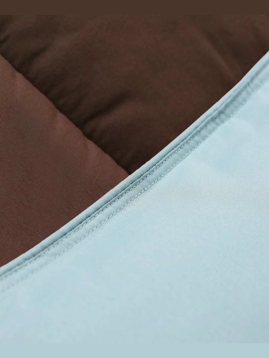 Двустороннее одеяло на все сезоны, размер California King Superior, цвет choco-skyblue — изображение 5 из 6