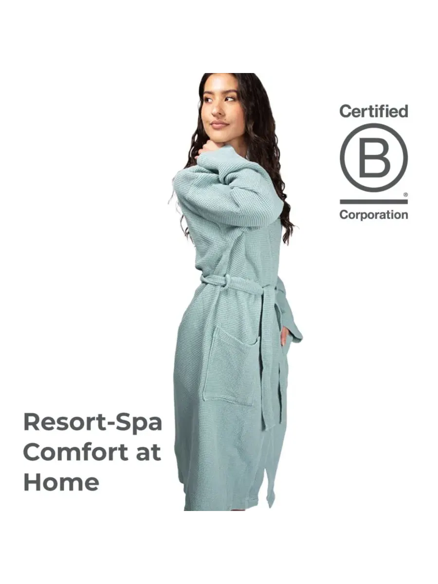 Халат махровый вафельный с шальным воротником, Tahitian Breeze Cariloha, Tahitian Breeze — изображение 5 из 8