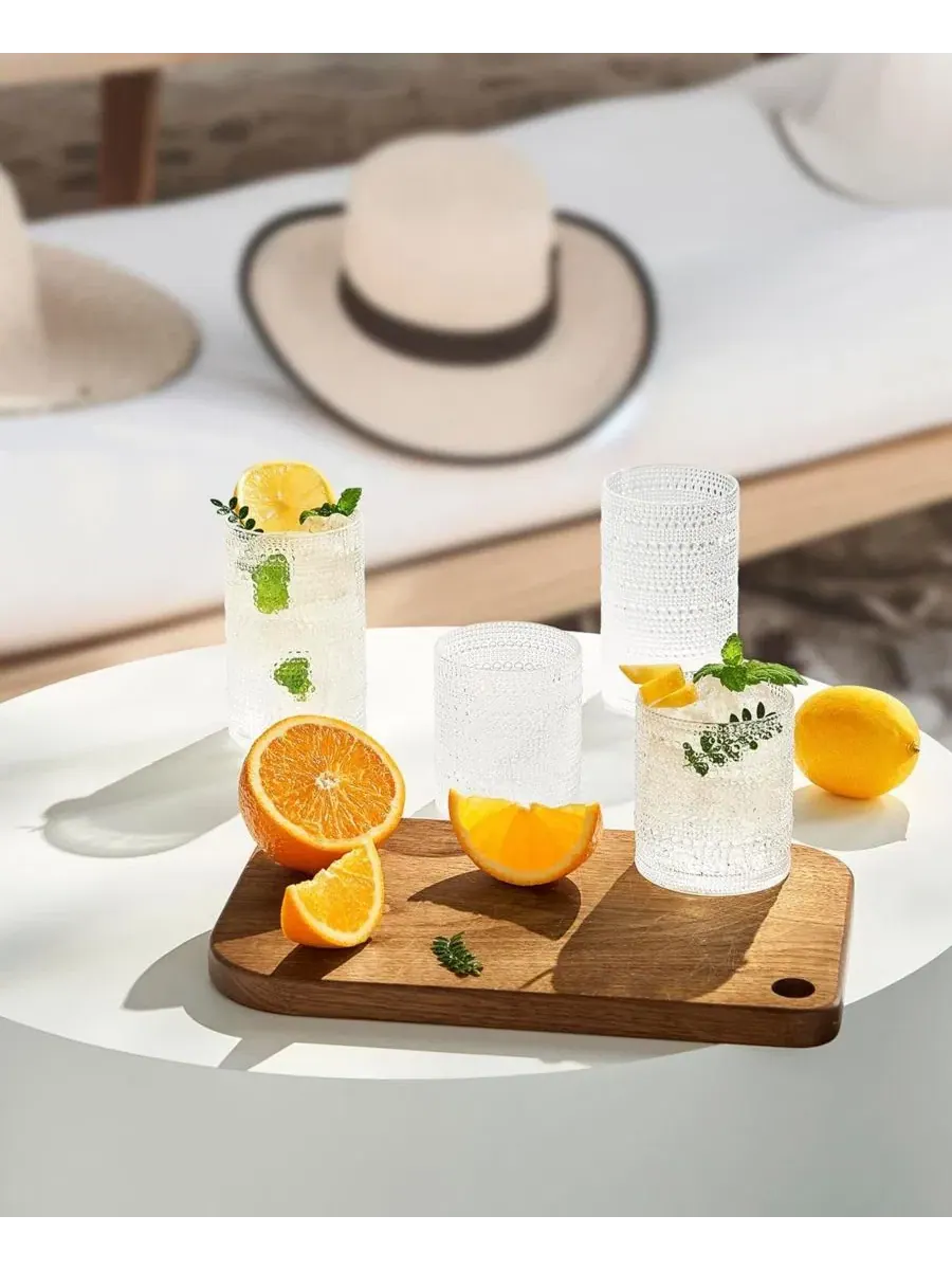 Набор из 6 стаканов-толстостенных хайбол Hobnail Highball The Wine Savant, Tropical Sorbet — изображение 2 из 4