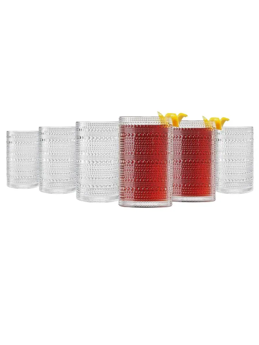 Набор из 6 стаканов-толстостенных хайбол Hobnail Highball The Wine Savant, Tropical Sorbet — изображение 3 из 4