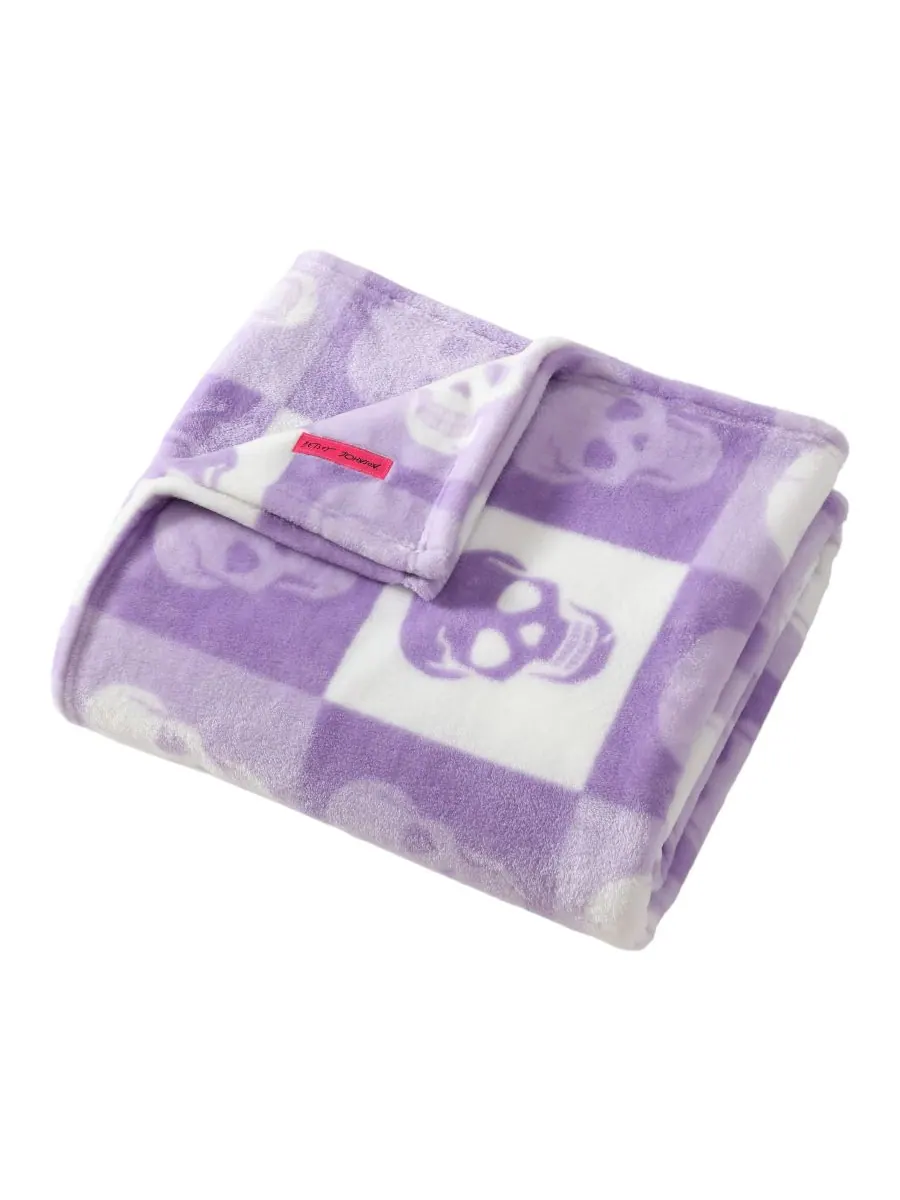 Мягкое плюшевое одеяло с принтом на тему Хэллоуина, 70 x 50 дюймов Betsey Johnson, цвет checker — изображение 6 из 6