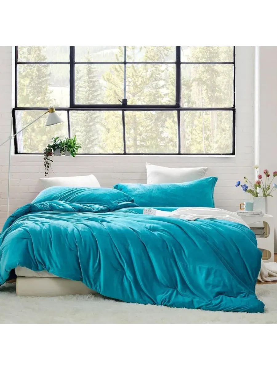 Одеяло с наполнителем 500 GSM, с принтом Love Thick Coma Inducer, Tahitian Teal — изображение 1 из 3
