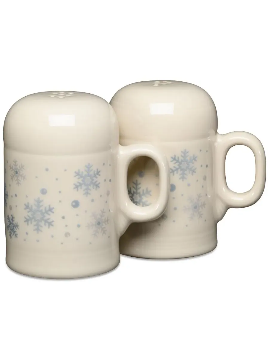Большие солонки и перечницы Linen Snowflakes для кухонной плиты Fiesta, льняной