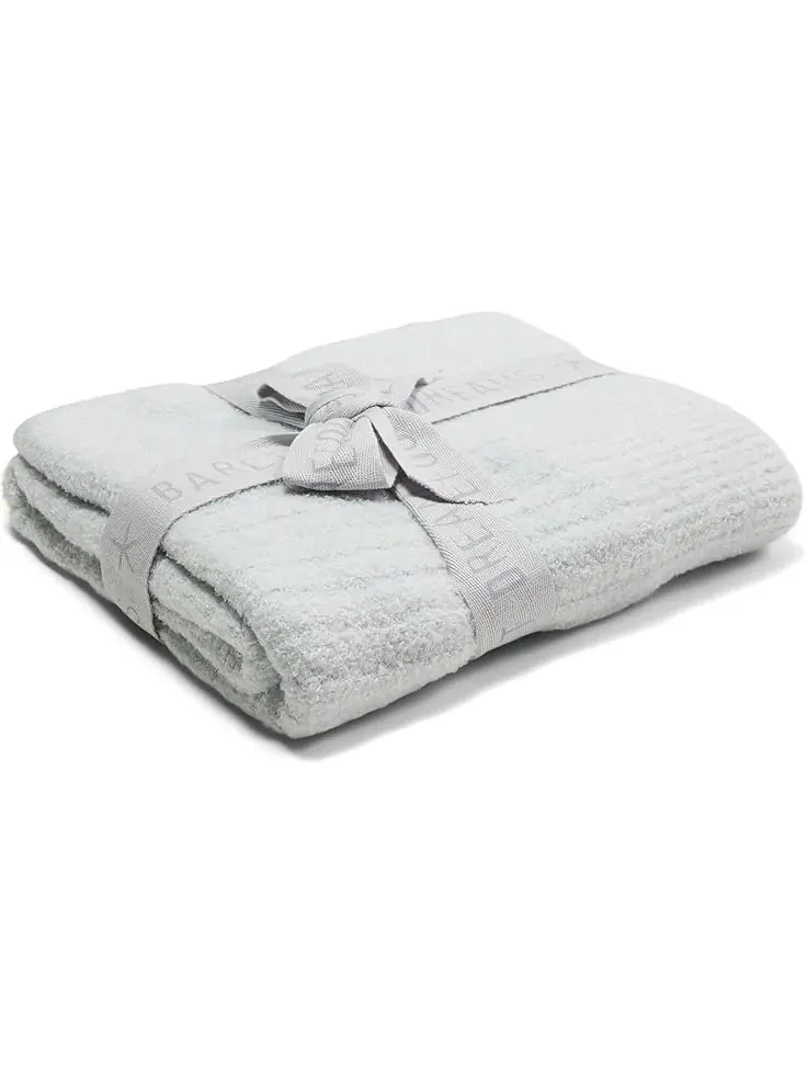 Детское одеяло CozyChic Lite в рубчик Barefoot Dreams Kids — синий
