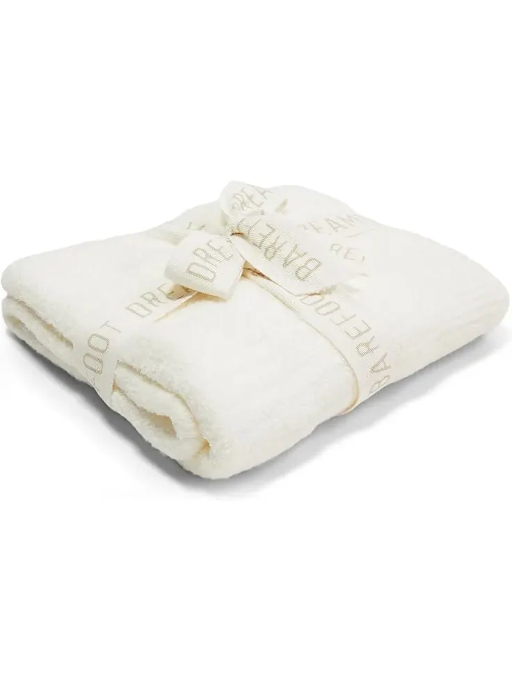 Детское одеяло CozyChic Lite в рубчик Barefoot Dreams Kids — серебристый
