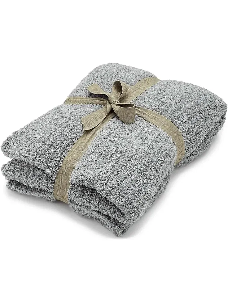 Плед CozyChic в рубчик, унисекс Barefoot Dreams — изображение 1 из 3, коричневый