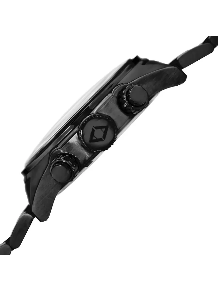 Мужские кварцевые часы Akribos XXIV Trek Chronograph с черным циферблатом, модель P50128 — изображение 3 из 4, оттенок черный