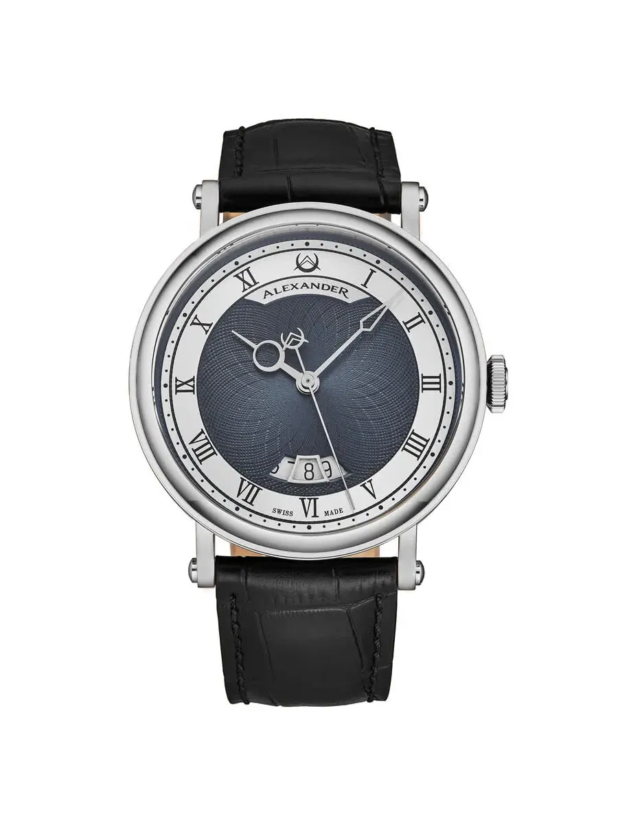 Мужские часы Alexander Alexander 2 с автоматическим синим циферблатом A153-04 — серебристый