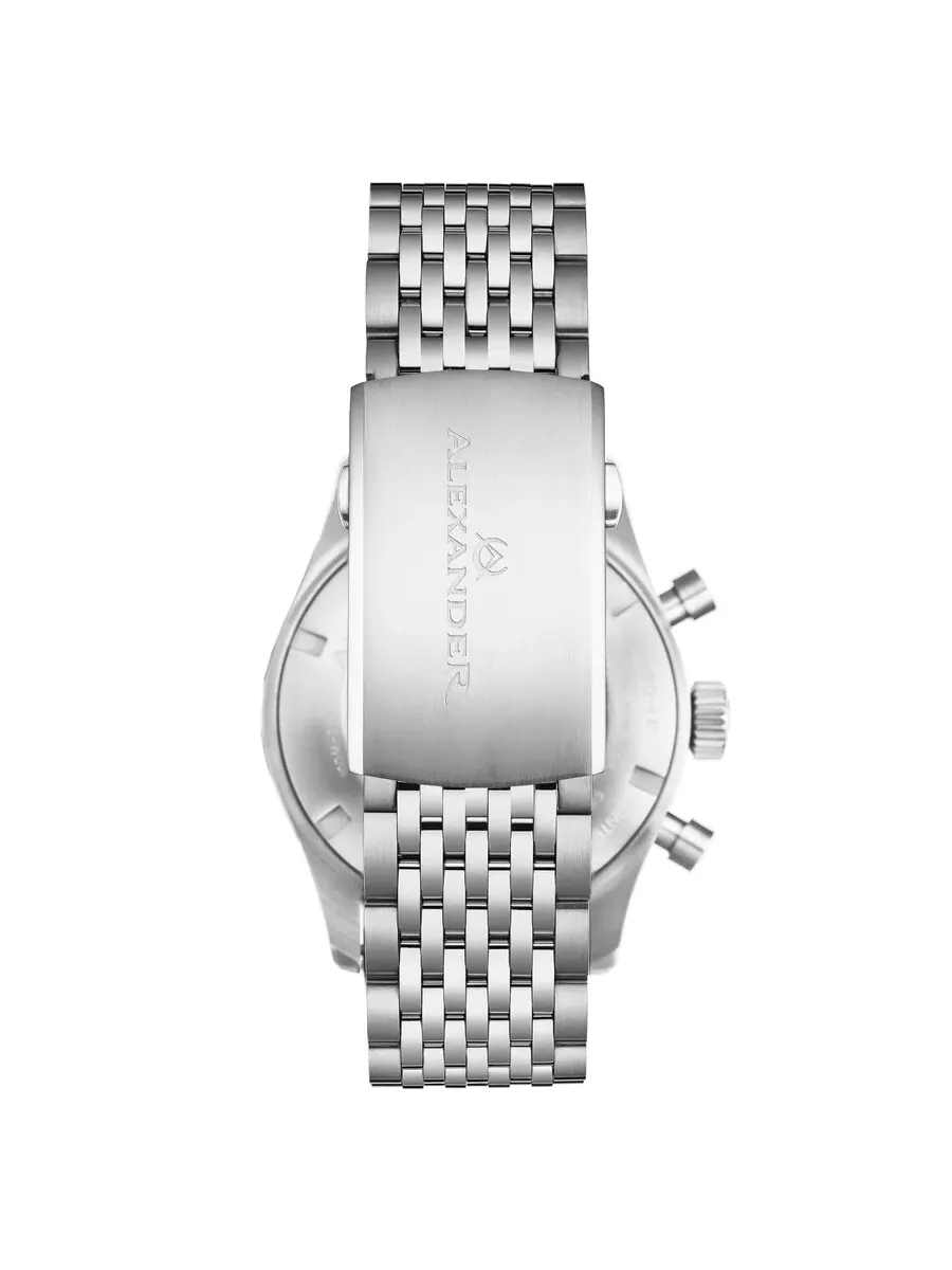 Мужские часы Alexander Alexander 2 Chronograph Automatic с синим циферблатом A450-02 — изображение 2 из 2, оттенок серебряный