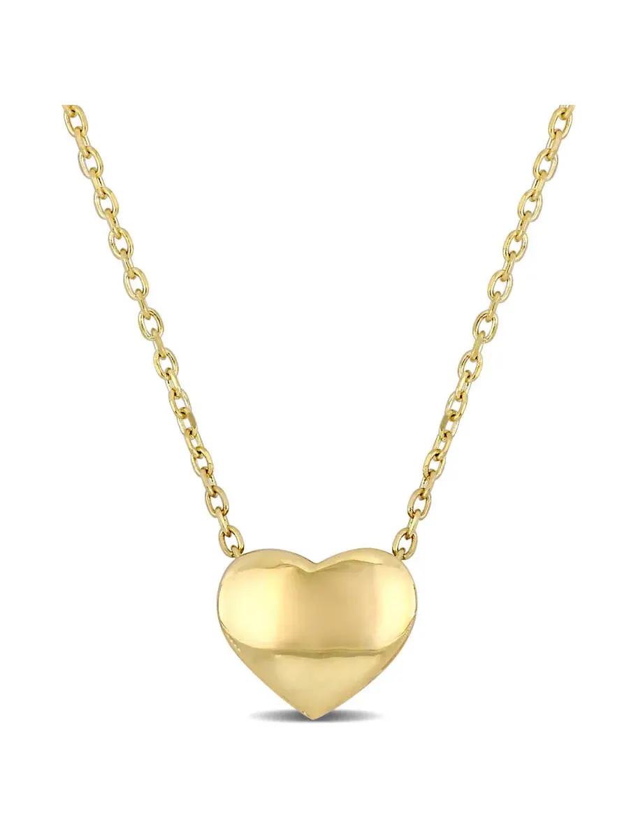 Ожерелье AMOUR Classic Heart из 10-каратного желтого золота — изображение 1 из 3, оттенок желтый