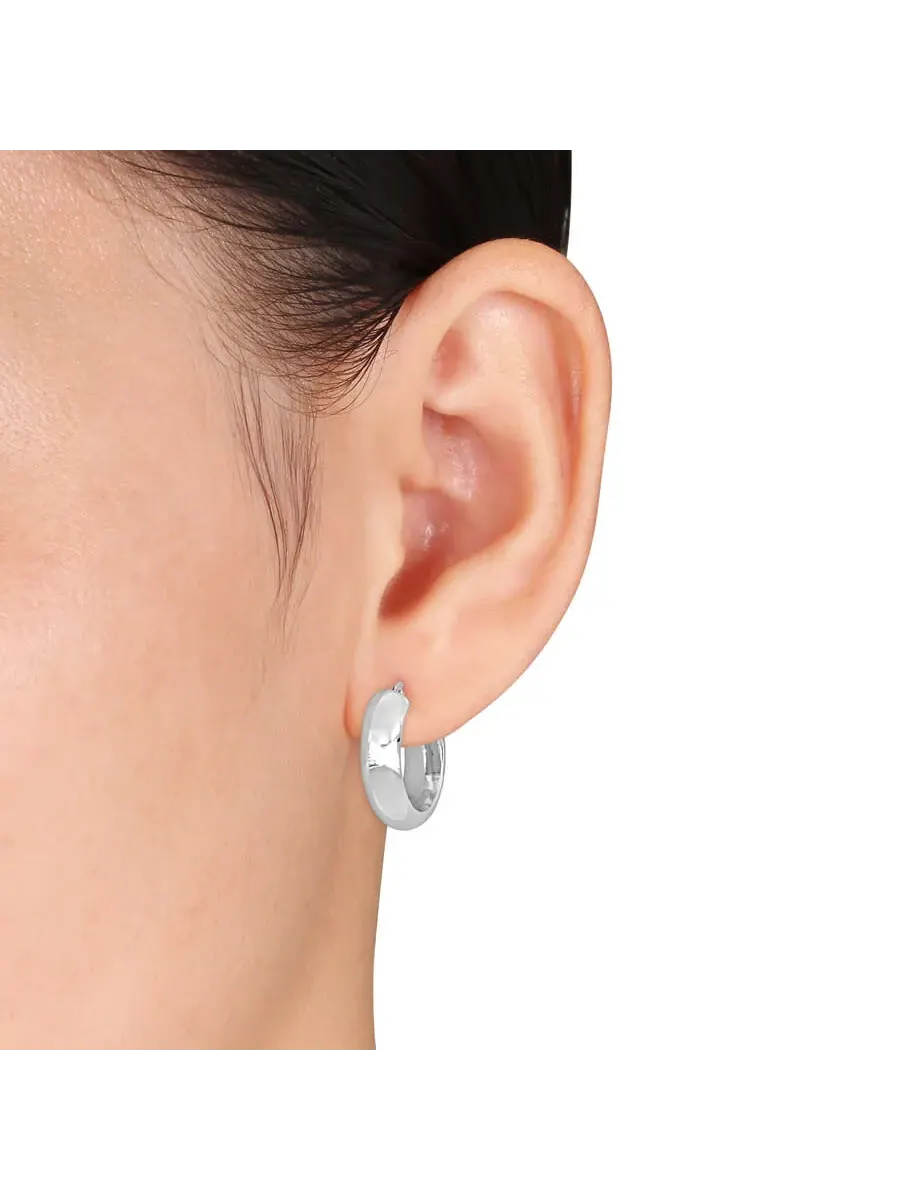Серьги-конго AMOUR 22 мм из белого золота 10 карат — изображение 3 из 3, оттенок белый
