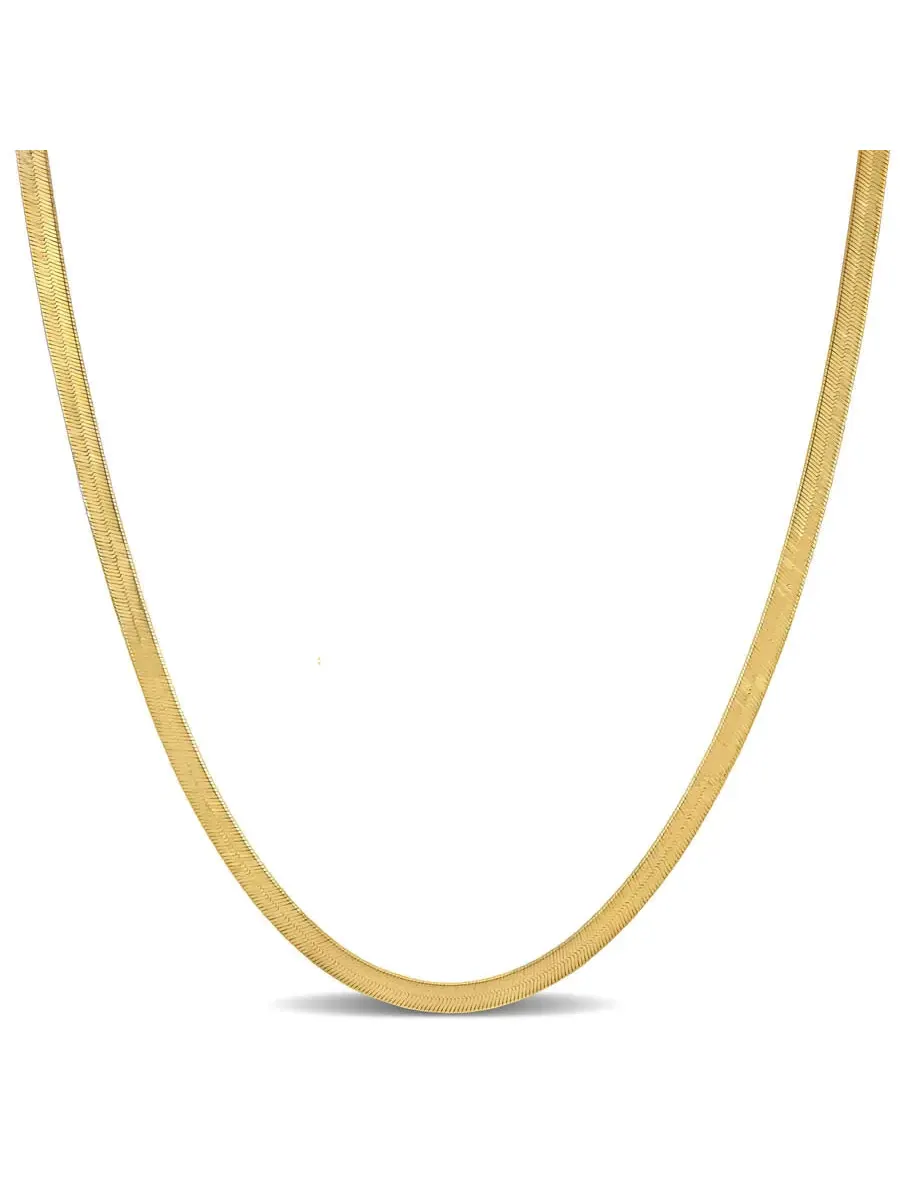 Ожерелье AMOUR 3.5mm Flex Herringbone из 10-каратного желтого золота, 18 дюймов — изображение 1 из 4, оттенок желтый