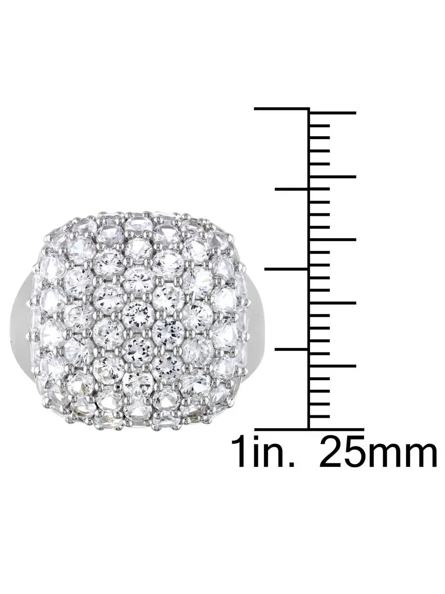 Кольцо с созданным белым сапфиром Amour 4 7/8 CT TGW в серебре 925 пробы — изображение 3 из 4, оттенок белый