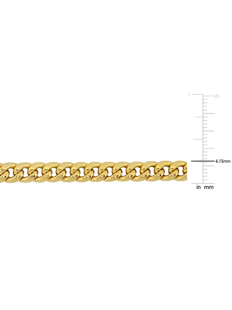 Браслет AMOUR 6,15 мм Miami Cuban Link из 10-каратного желтого золота, 7,5 дюйма — изображение 1 из 3, оттенок желтый