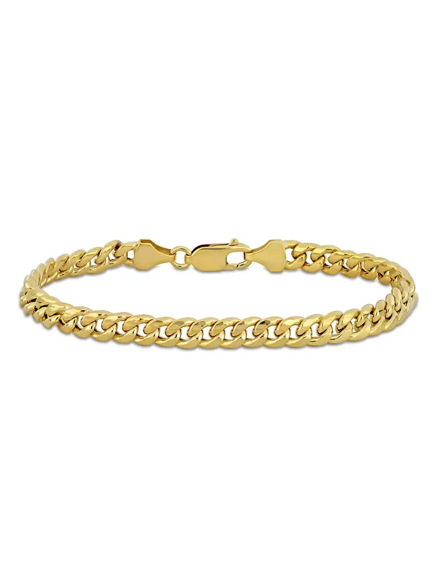 Браслет AMOUR 6,15 мм Miami Cuban Link из 10-каратного желтого золота, 7,5 дюйма — изображение 2 из 3, оттенок желтый
