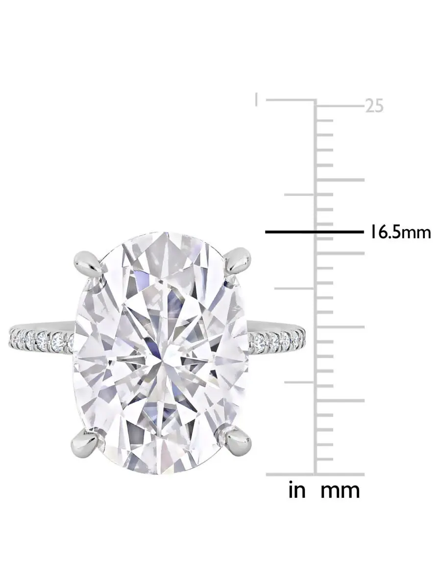 Кольцо модное Amour 8 1/10 CT TGW, созданное из муассанита, белое, 10-каратное белое золото — изображение 3 из 5