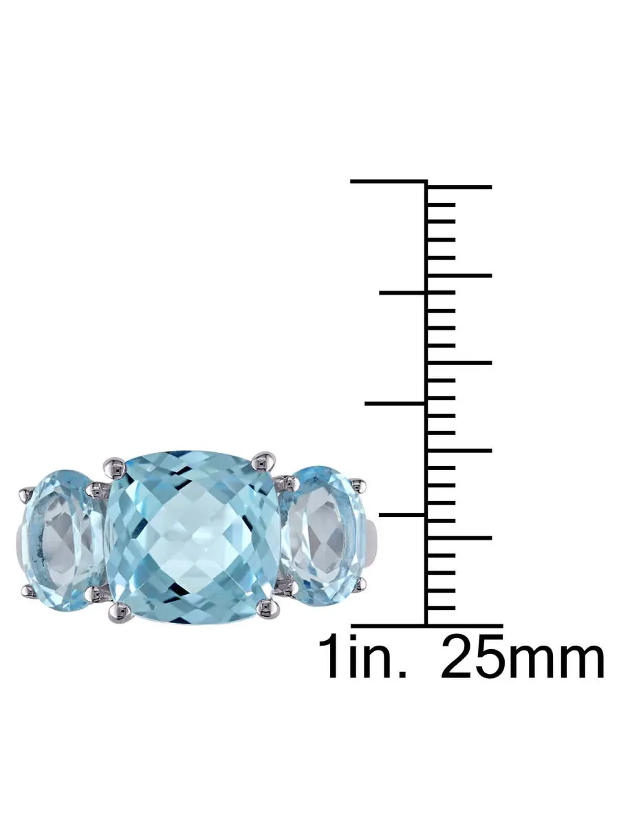Кольцо Amour Silver 8 2/5 CT TGW с голубым топазом - Sky Fashion — изображение 3 из 4, оттенок синий