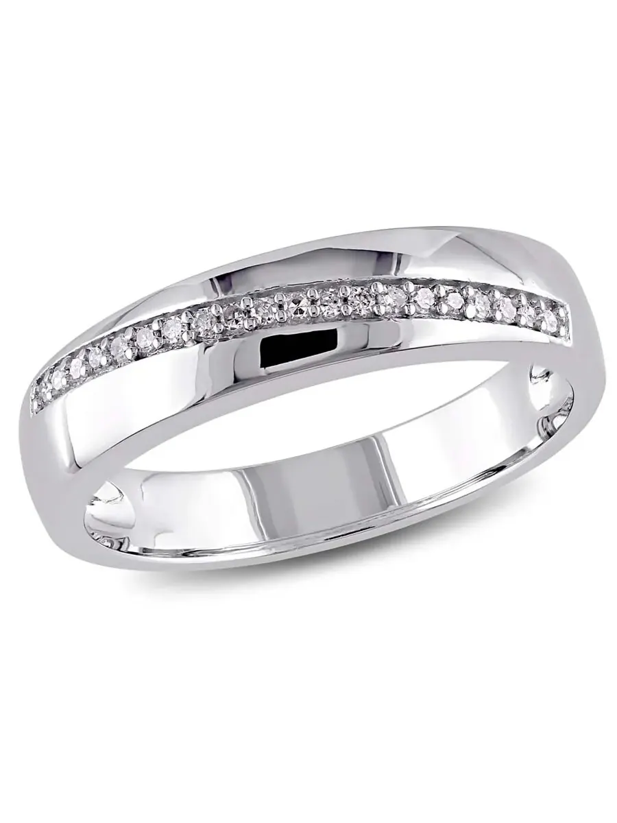 Кольцо Amour Sterling Silver Crossover с бриллиантом 0,1 карат — изображение 1 из 3, оттенок белый
