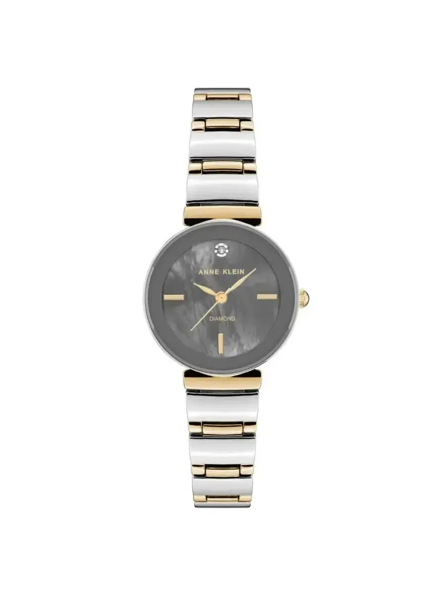Женские часы Anne Klein с серым циферблатом AK/2435GMTT — изображение 1 из 1, оттенок серебряный