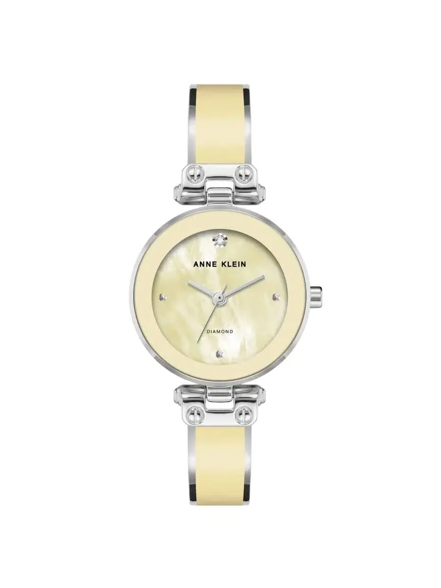 Женские часы Anne Klein с желтым циферблатом AK/1981YLSV — изображение 1 из 1, оттенок серебряный