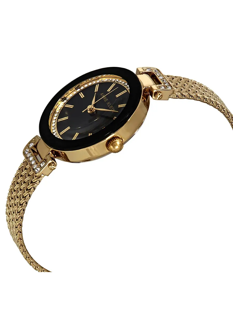 Женские часы Anne Klein с черным циферблатом, модель 1906BKGB — изображение 2 из 3, оттенок черный