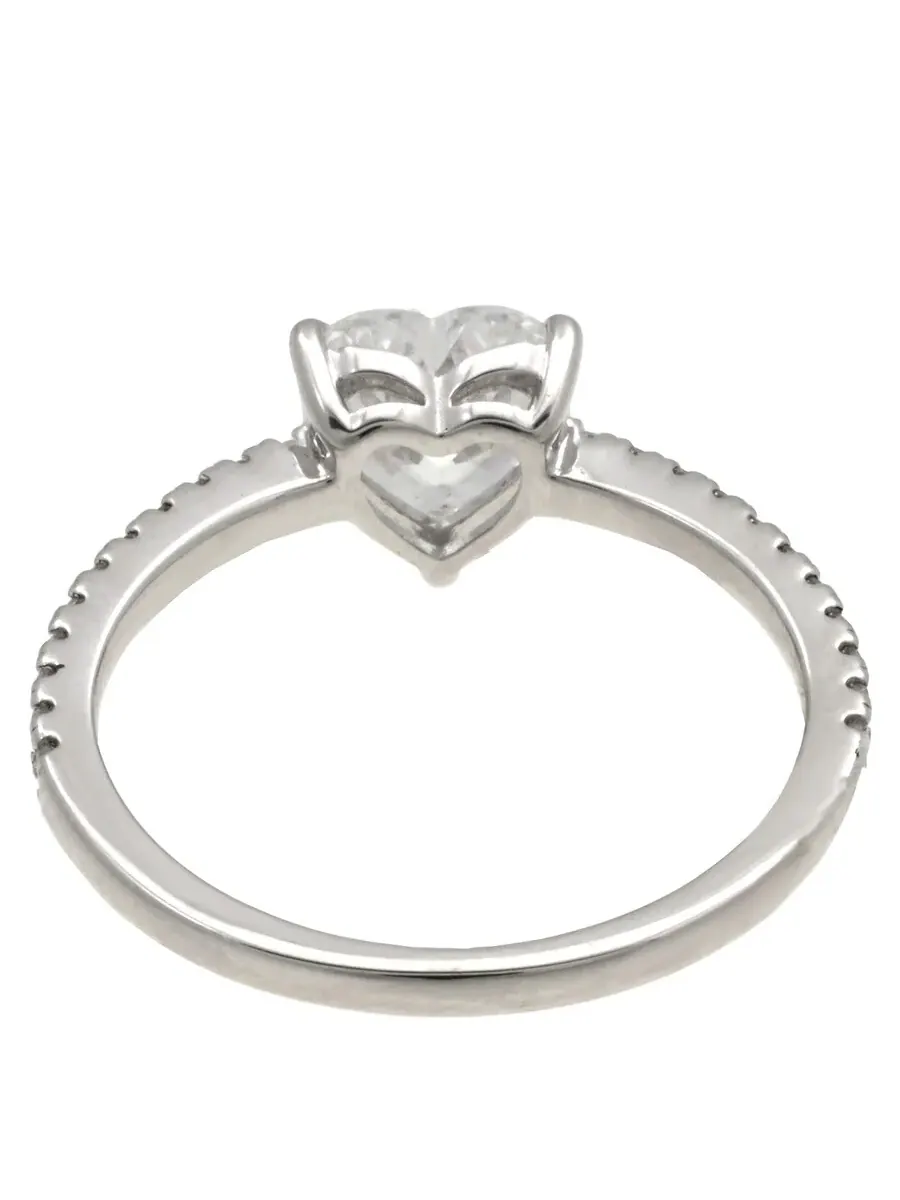 Кольцо APM Monaco Heart Pave из серебра 925 пробы — изображение 4 из 4, оттенок серебряный