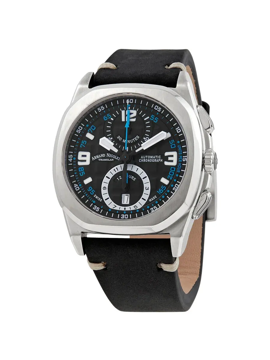 Мужские часы Armand Nicolet JH9 Chronograph Automatic с черным циферблатом A668HAA-NZ-PK4140NR — изображение 1 из 3
