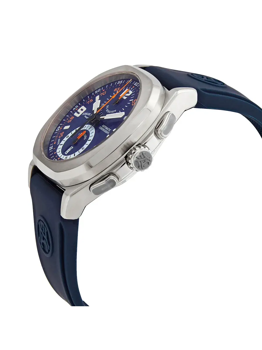 Мужские часы Armand Nicolet JH9 Chronograph Automatic с синим циферблатом A668HAA-BO-GG4710U — изображение 2 из 3