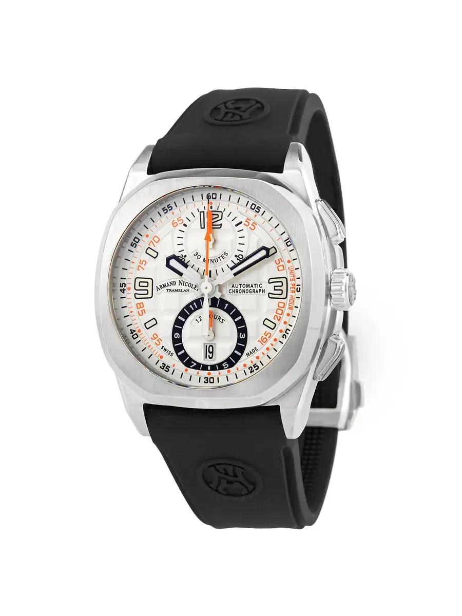 Мужские часы Armand Nicolet JH9 Chronograph Automatic с серебристым циферблатом A668HAA-AO-GG4710N — изображение 1 из 3