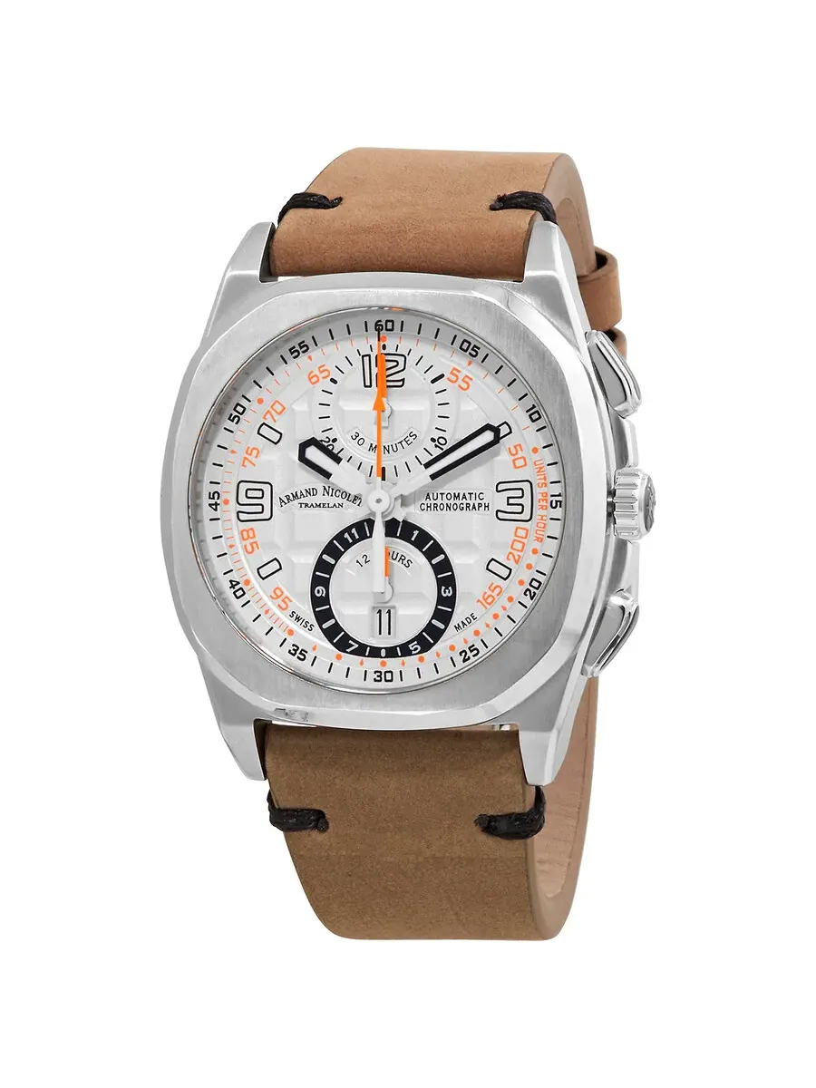 Мужские часы Armand Nicolet JH9 Chronograph Automatic с серебристым циферблатом A668HAA-AO-PK4140CA — изображение 1 из 3