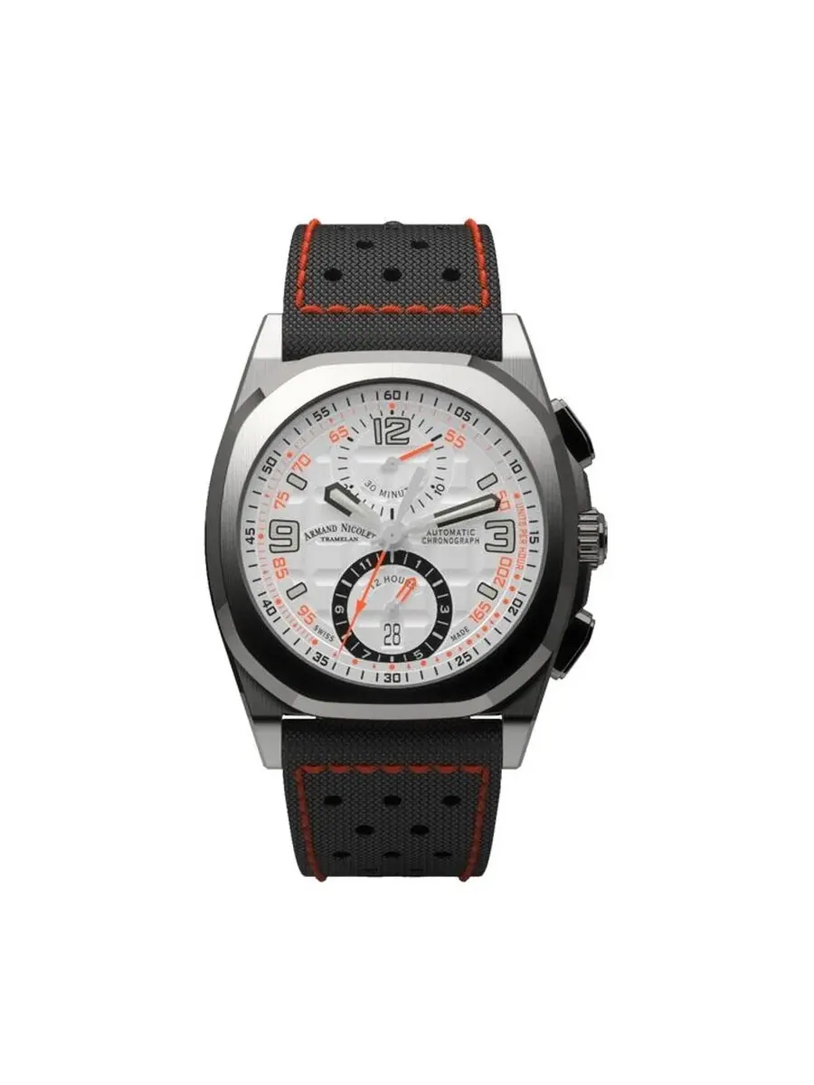 Мужские часы Armand Nicolet JH9 Chronograph Automatic с серебристым циферблатом A668HAA-AO-P0668NO8