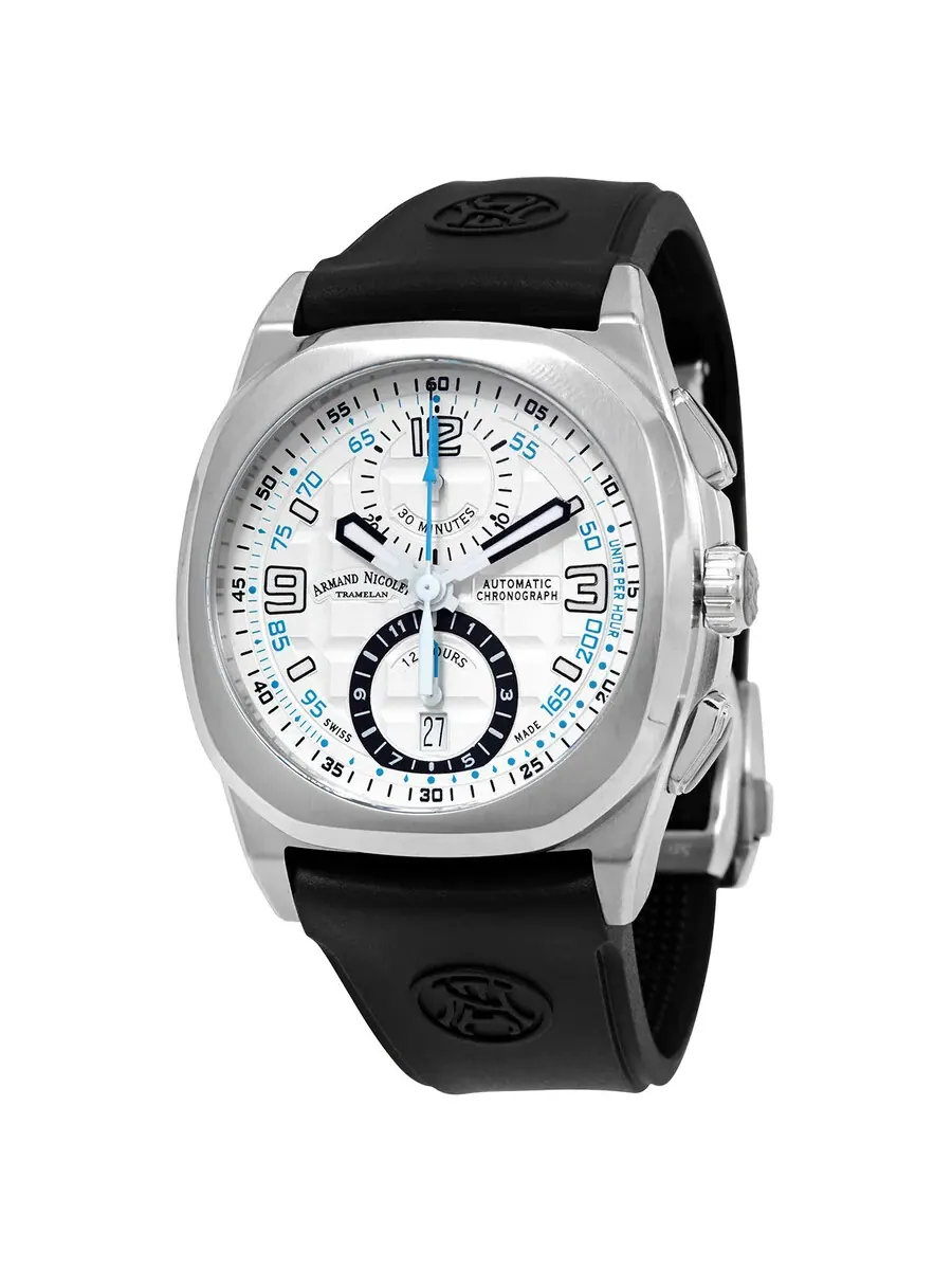 Мужские часы Armand Nicolet JH9 Chronograph Automatic с серебристым циферблатом A668HAA-AZ-GG4710N — изображение 1 из 3