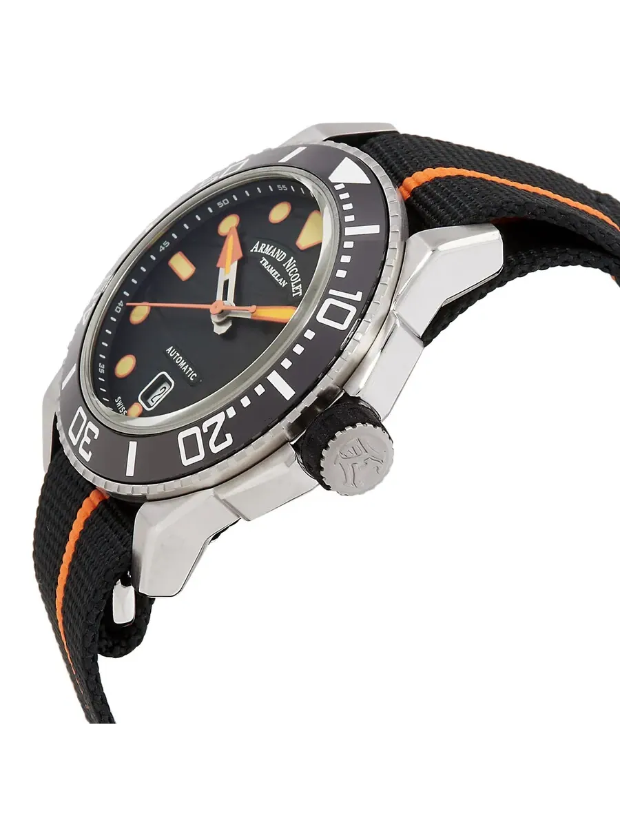 Мужские часы Armand Nicolet JSH Automatic с черным циферблатом A480PGN-NO-BN24480AANO — изображение 2 из 3, оттенок черный