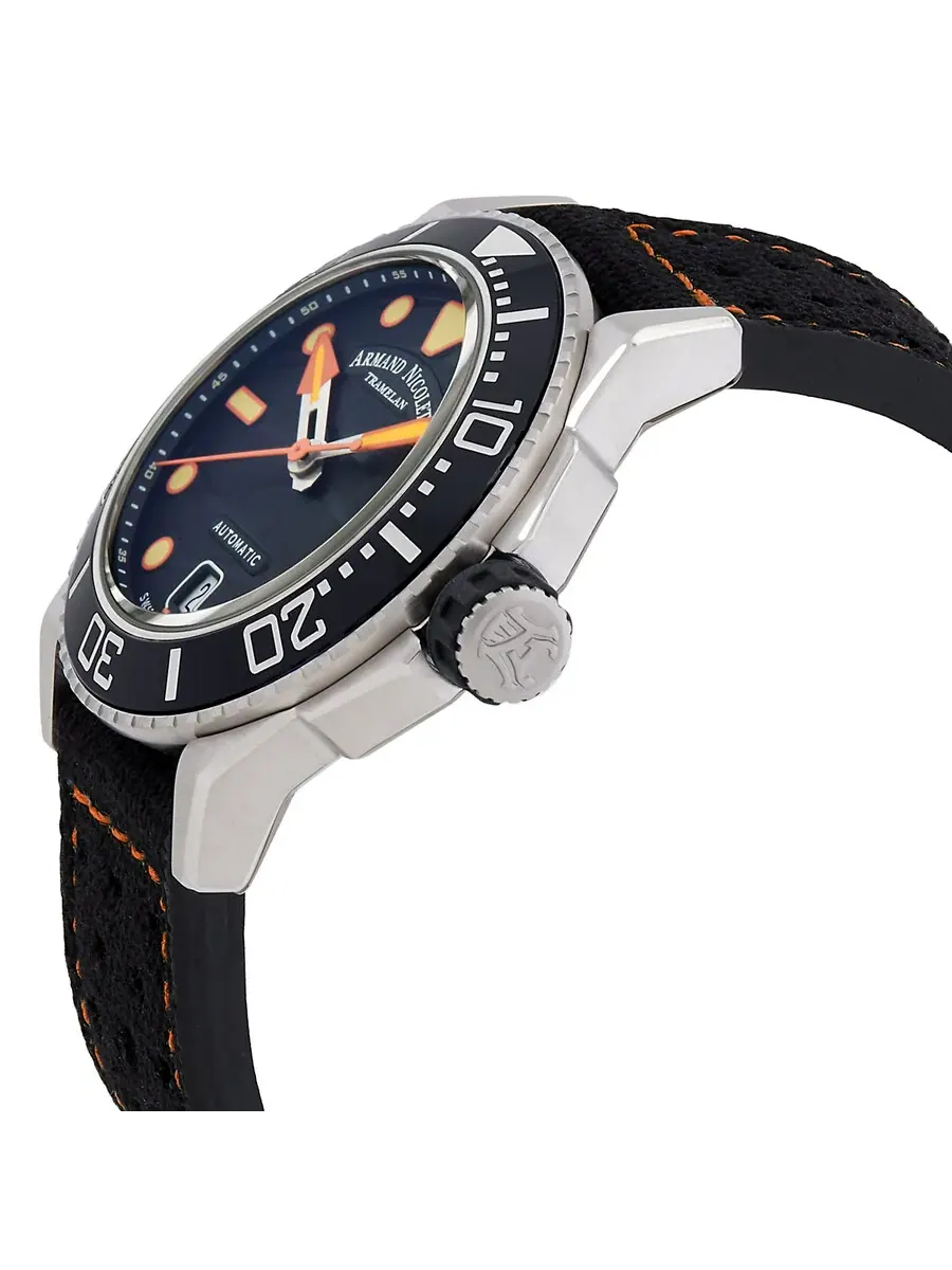 Мужские часы Armand Nicolet JSH Automatic с черным циферблатом A480PGN-NO-P0668NO8 — изображение 2 из 3, оттенок черный