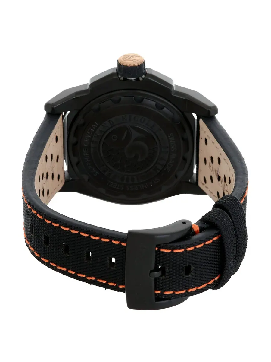 Мужские часы Armand Nicolet JSH Automatic с черным циферблатом A480PQS-NO-P0668NO8 — изображение 3 из 3, оттенок черный
