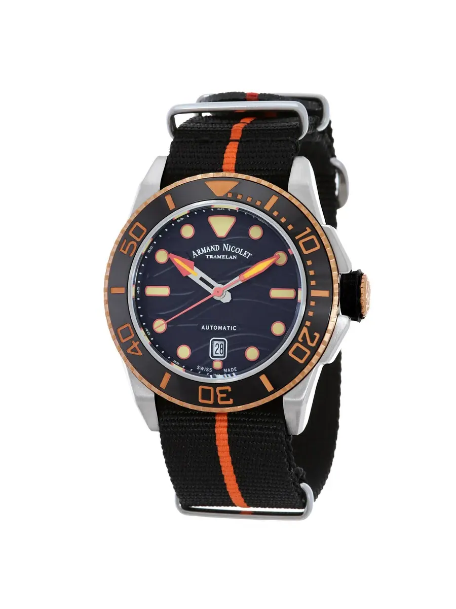 Мужские часы Armand Nicolet JSH Automatic с черным циферблатом A480PSN-NO-BN24480AANO — изображение 1 из 3, оттенок черный