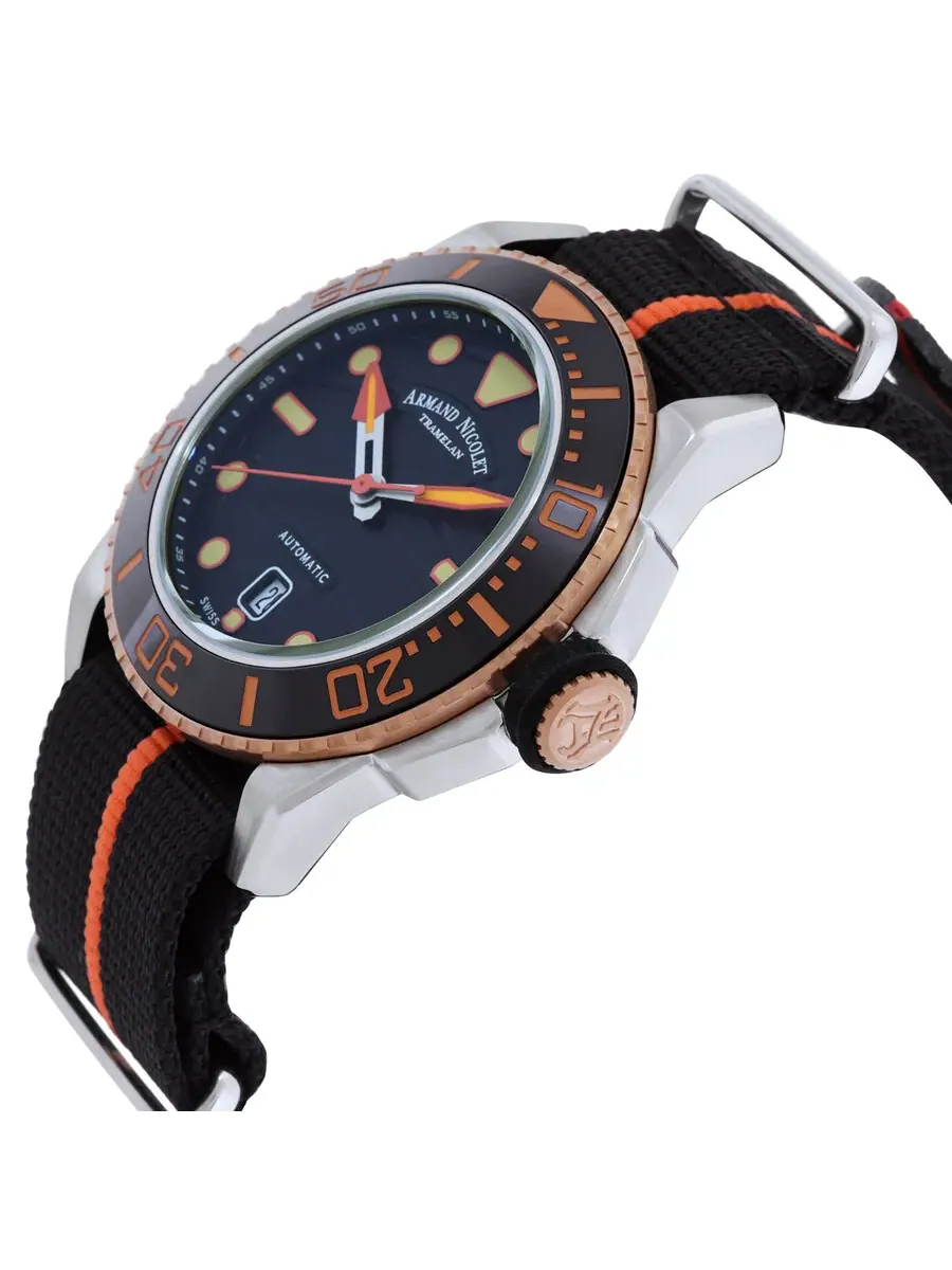 Мужские часы Armand Nicolet JSH Automatic с черным циферблатом A480PSN-NO-BN24480AANO — изображение 2 из 3, оттенок черный