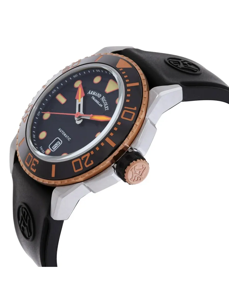 Мужские автоматические часы Armand Nicolet JSH с черным циферблатом A480PSN-NO-GG4710N — изображение 2 из 3, оттенок черный