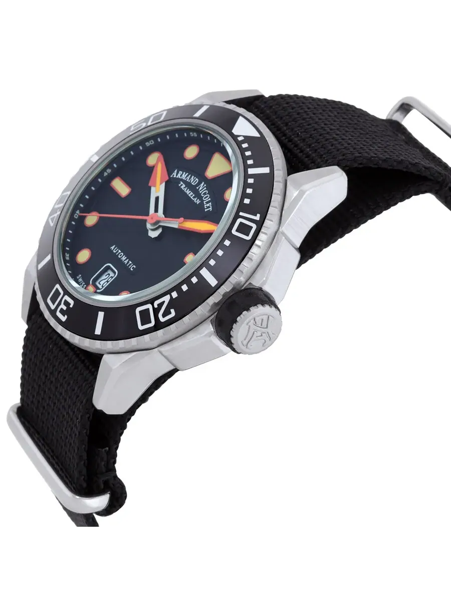 Мужские часы Armand Nicolet JSH Automatic с черным циферблатом A481PGN-NO-BN22481AANN — изображение 2 из 3, оттенок черный