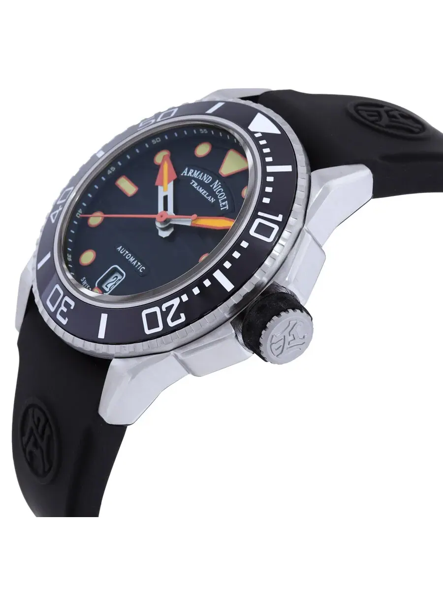 Мужские часы Armand Nicolet JSH Automatic с черным циферблатом A481PGN-NO-GG2710N — изображение 2 из 3, оттенок черный