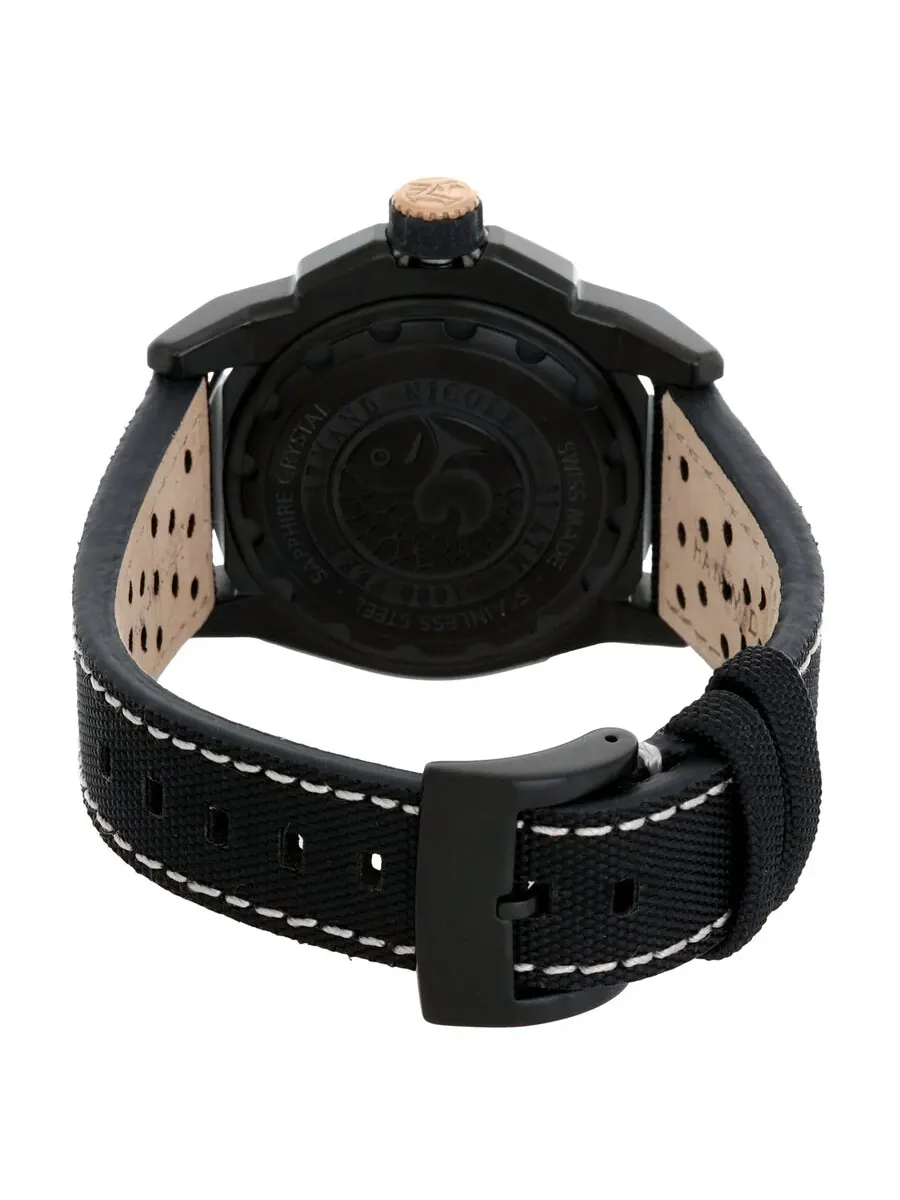 Мужские часы Armand Nicolet JSH Automatic с черным циферблатом A481PQS-NO-P0640NC8 — изображение 3 из 3, оттенок черный