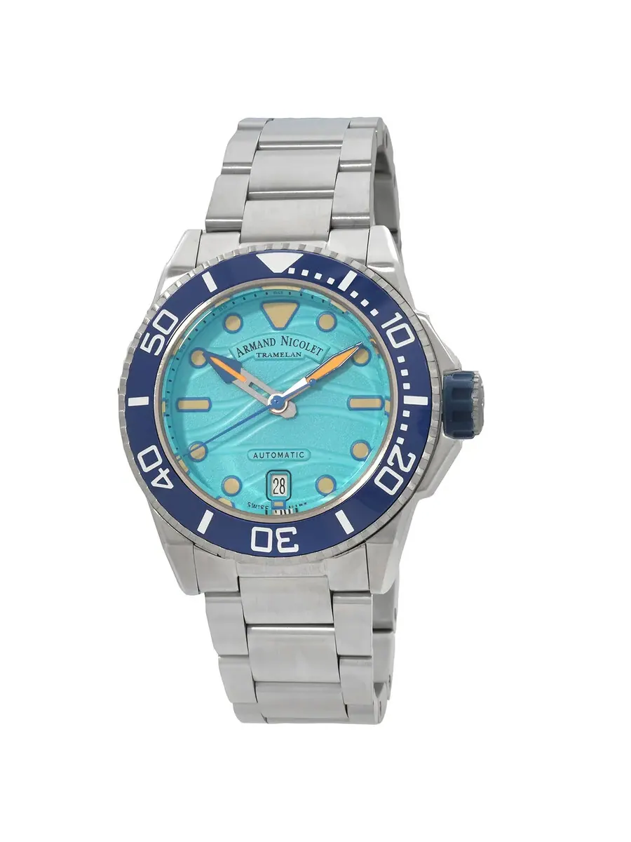 Мужские часы Armand Nicolet JSH Automatic A481PGU-TF-MA2481AA — изображение 1 из 3, оттенок синий